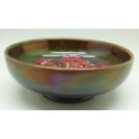 A Moorcroft hibiscus dish, 11.5cm diameter