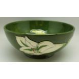 A Moorcroft Bermuda Lily bowl, 163mm diameter