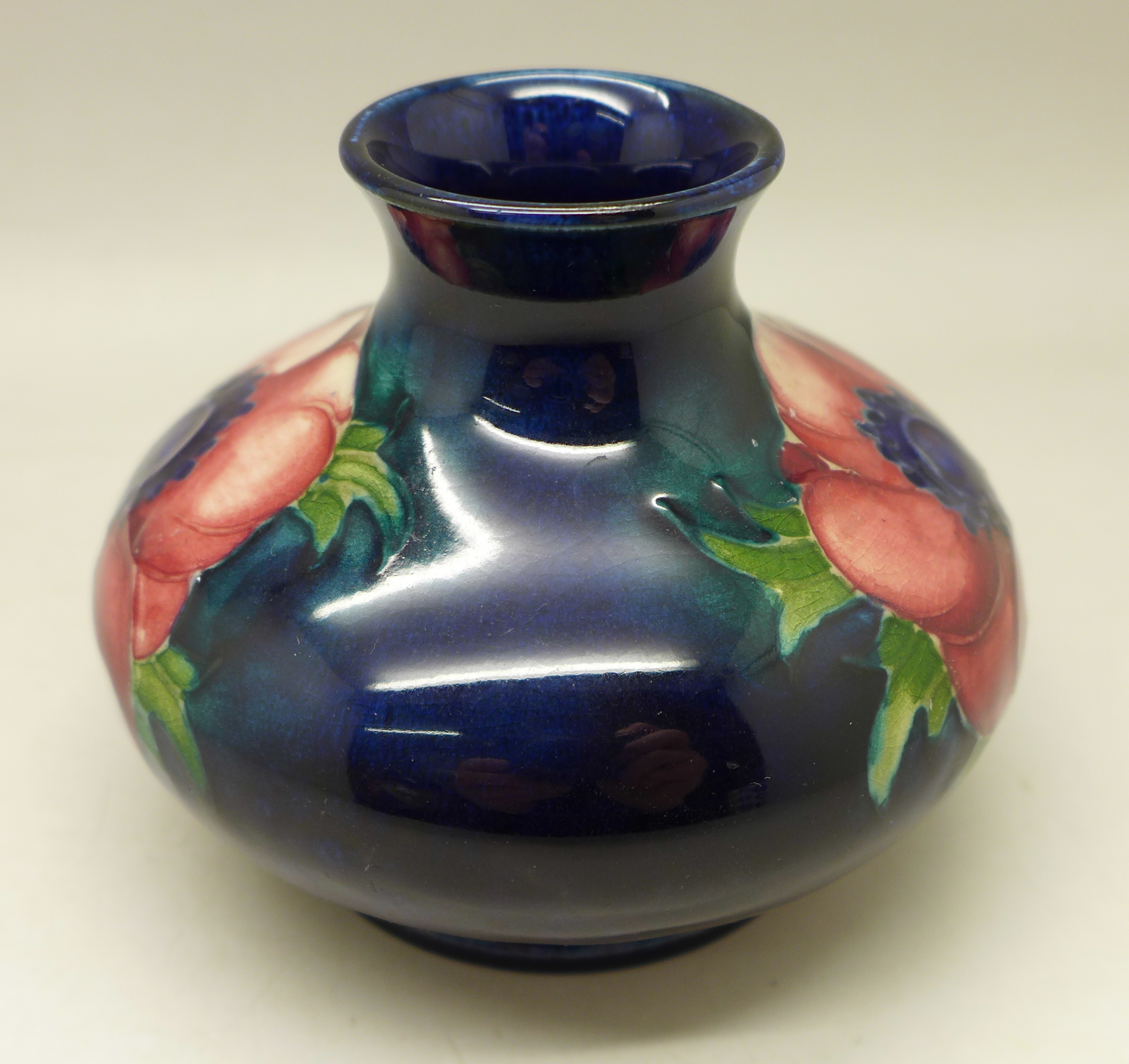 A Moorcroft anemone squat vase, 65mm - Image 3 of 5