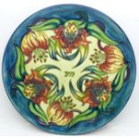 A Moorcroft Limited Edition 1999 Year Plate, 716/750, MRJ, with box, 22cm diameter