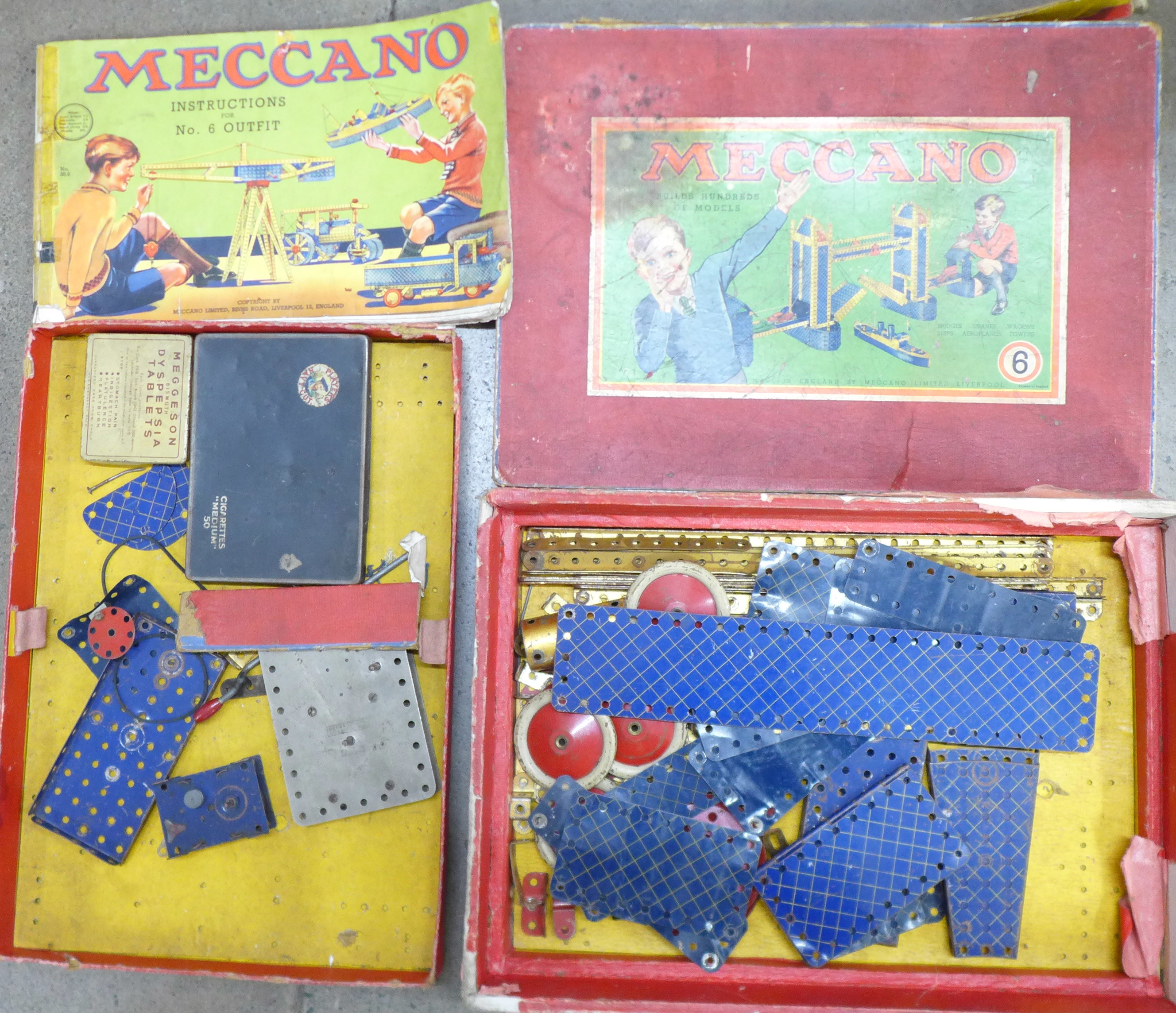 A Meccano No.6 outfit, box a/f, not complete