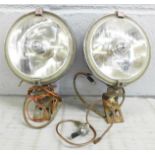 A pair of Lucas LR10 car spotlights and switch