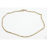 A 9ct gold necklace, 8.1g, 36cm