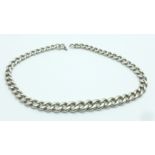 A silver Albert chain, graduated links, no clip or T-bar, 44g, 31cm