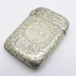 A Victorian silver vesta case