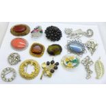 Sixteen brooches