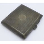 A silver cigarette case, 87g