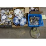 Four boxes of china, glass, plated ware, etc. **PLEASE NOTE THIS LOT IS NOT ELIGIBLE FOR POSTING AND