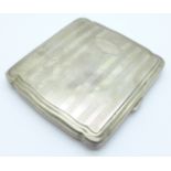 An .800 silver cigarette case, 98.5g