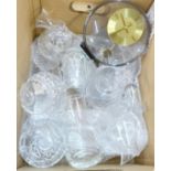 Dartington and other crystal and a modern quartz mantel clock **PLEASE NOTE THIS LOT IS NOT ELIGIBLE