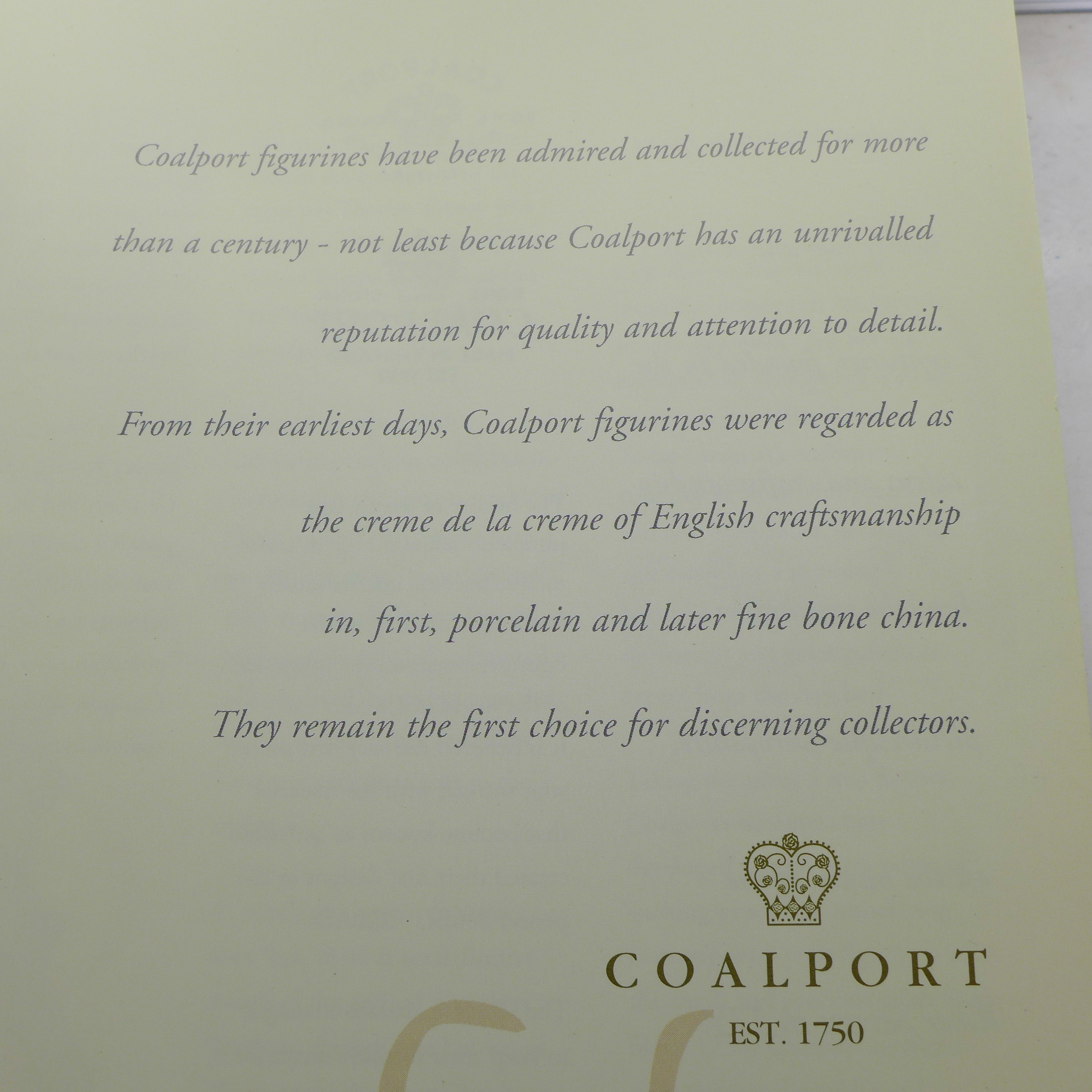 Five Coalport figures and a Coalport brochure - Image 5 of 5
