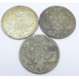 Three Marie Theresia coins