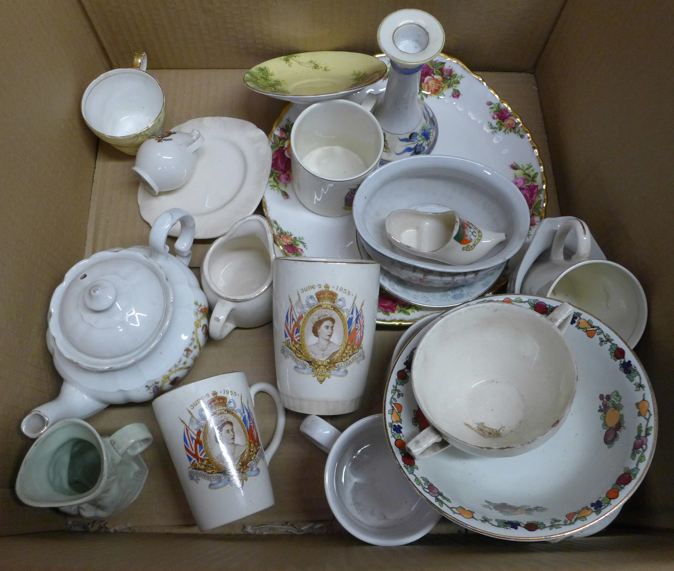 A box of Edwardian and later china **PLEASE NOTE THIS LOT IS NOT ELIGIBLE FOR POSTING AND PACKING** - Image 2 of 2