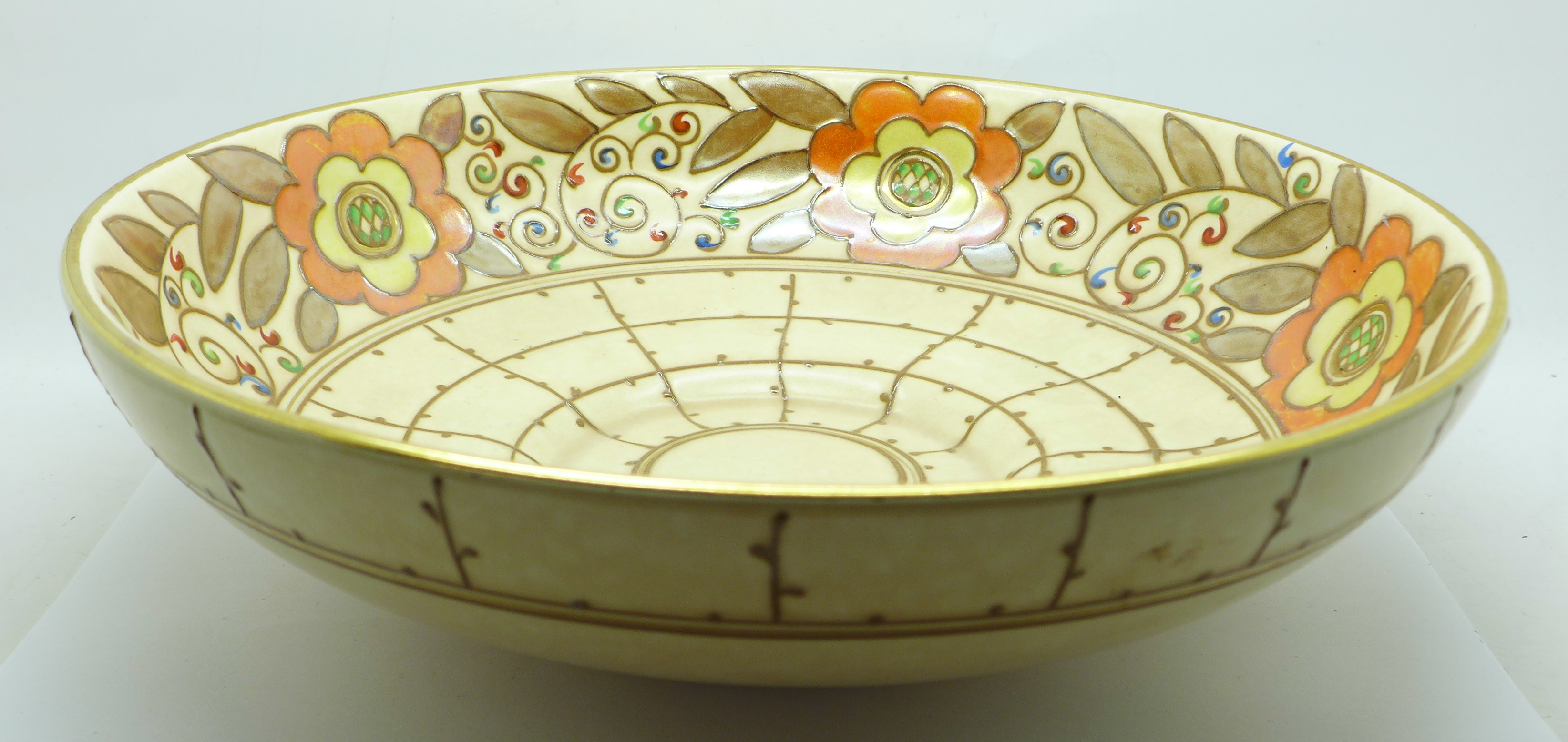 A Charlotte Rhead bowl, 29cm diameter