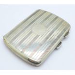 A silver cigarette case, 70g