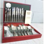 An Arthur Price George Butler canteen of silver plated cutlery