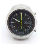 A Seiko 6139 7100 chronograph automatic 'helmet' wristwatch with original Seiko bracelet dated to