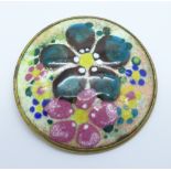 A "Joop Schilt" Holland enamel brooch, circa 1940, 51mm diameter