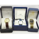 A Klaus-Kobec wristwatch and two Royal wristwatches, London, with boxes