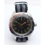 A Soviet era Vostok Amphibian diver's wristwatch