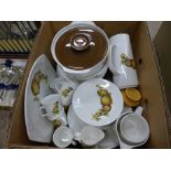 A J&G Meakin studio coffee set, dinnerwares including two vegetable dishes and covers