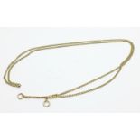 A 9ct gold chain, no fastener, 3.4g, 65cm