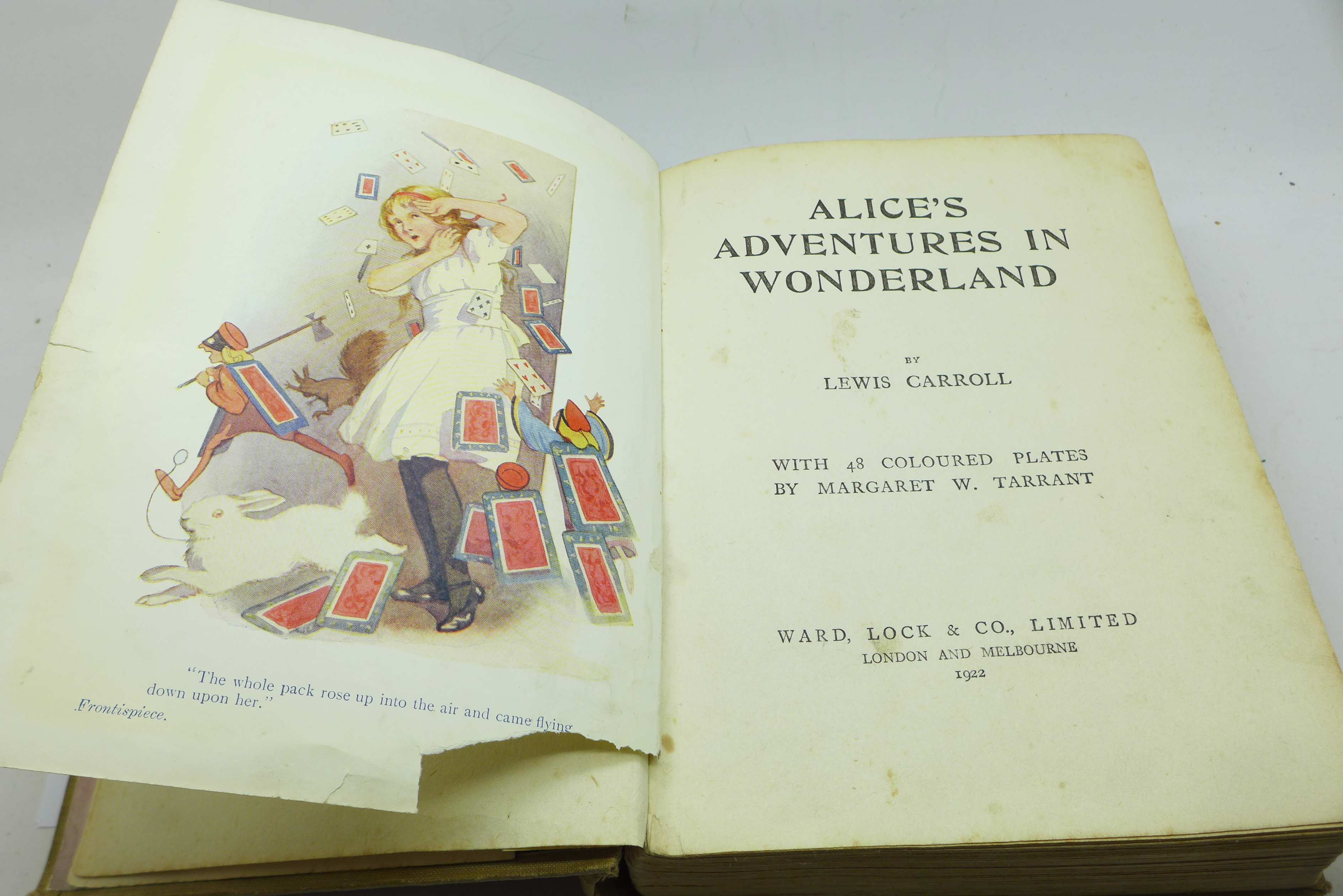 One volume, Alice's Adventures in Wonderland, with 48 coloured plates, 1922 - Image 7 of 11