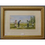 James H. Tyther, Feeding The Ducks, pastel, unsigned, 20 x 37cms, framed