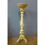 An Italian style faux porcelain jardiniere stand