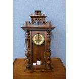 A 19th Century mahogany Vienna wall clock, 67cms h