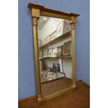 A small 19th Century gilt framed pier mirror, 65 xc 41cms