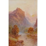 D.K. Ruddock, pair of landscapes, River Lledr, North Wales, watercolour, dated 1927, 46 x 29cms,