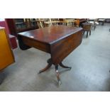 A George IV mahogany pedestal sofa table, 71cms, 49cms w, 78cms l