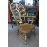 An elm and beech Windsor armchairs