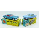Two Corgi Toys model cars, no.241 Ghia L.6.4 and no.229 Chevrolet Corvair, both boxed