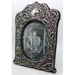 A pierced 925 silver photograph frame, height 22.5cm