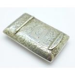 A late Victorian silver snuff box, Birmingham 1900, by Rolason Brothers, 38g, 58mm