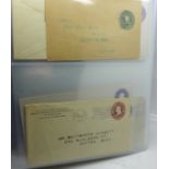 Stamps; USA postal stationery including airmail envelopes, (114 items)
