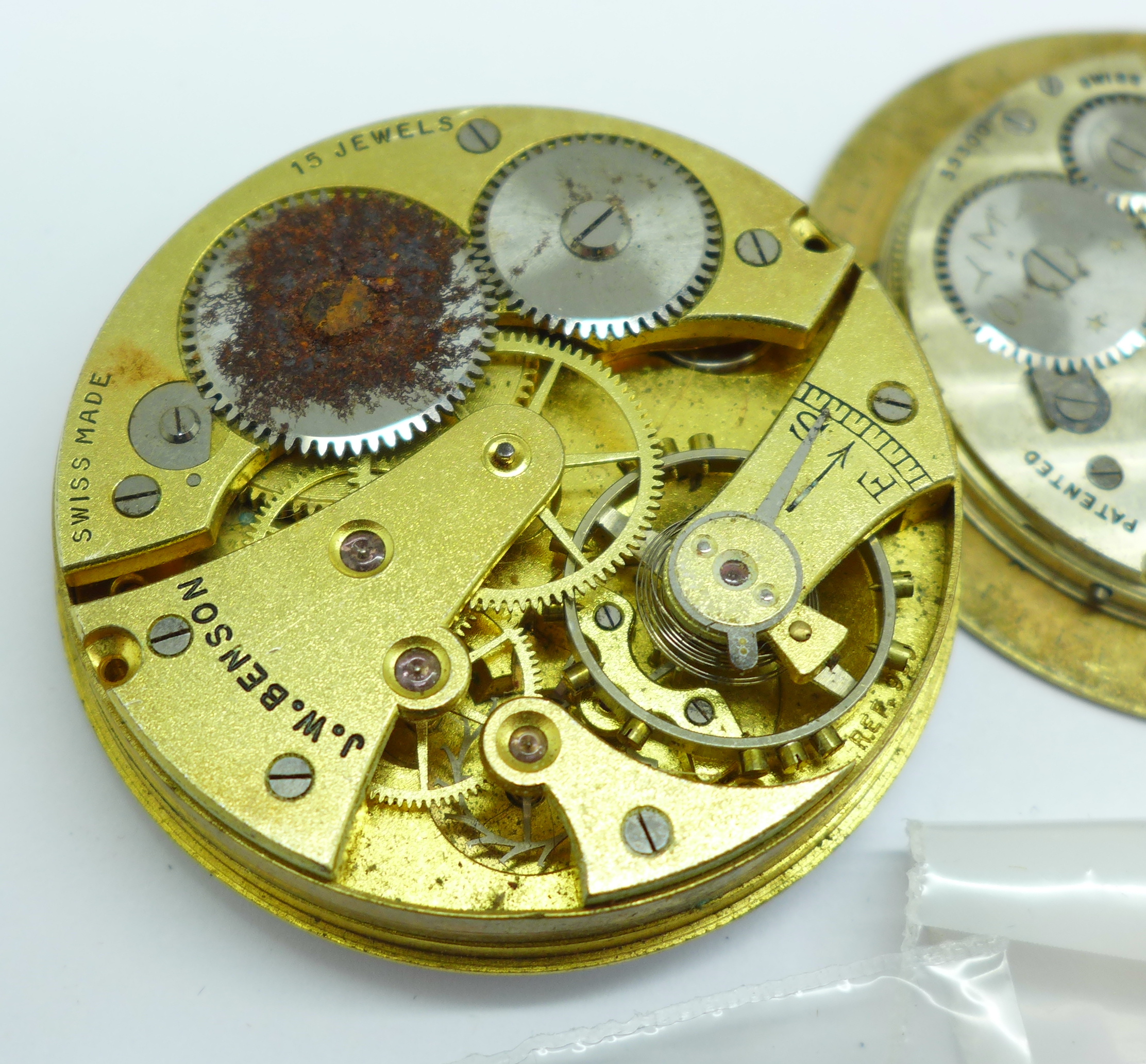 Eight pocket and wristwatch movements - Image 4 of 6