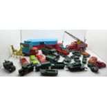 Corgi Toys Chipperfields Circus vehicles, (one figure a/f), Matchbox Lesney vehicles including