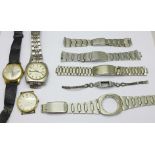 A Gigandet automatic wristwatch, Roamer, Aristocrat wristwatches, Seiko and other wristwatch