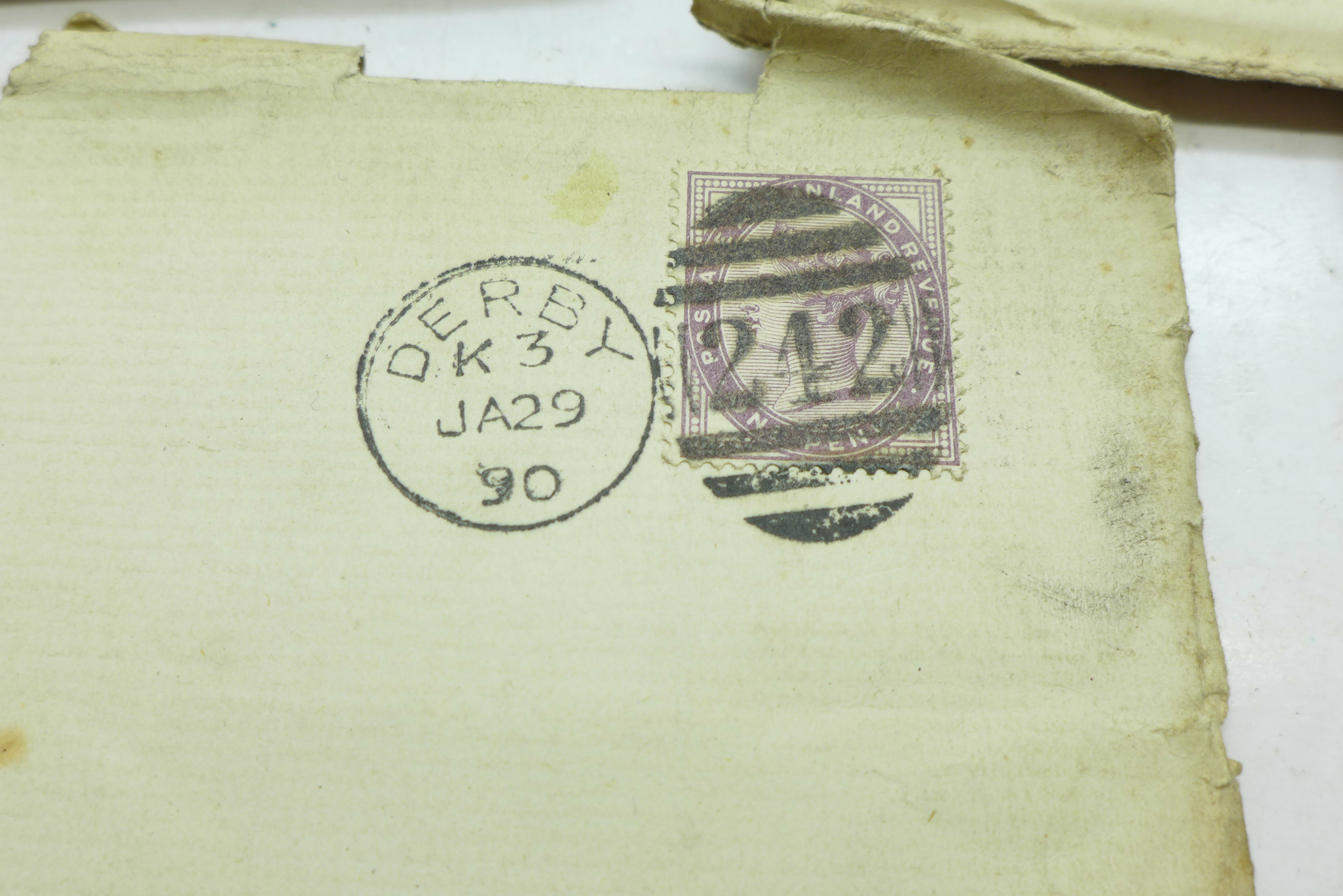 A collection of seventeen Georgian handwritten letters, plus Victorian postal history, penny reds, - Image 7 of 14