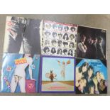 Seven Rolling Stones LPs including Sticky Fingers zip cover