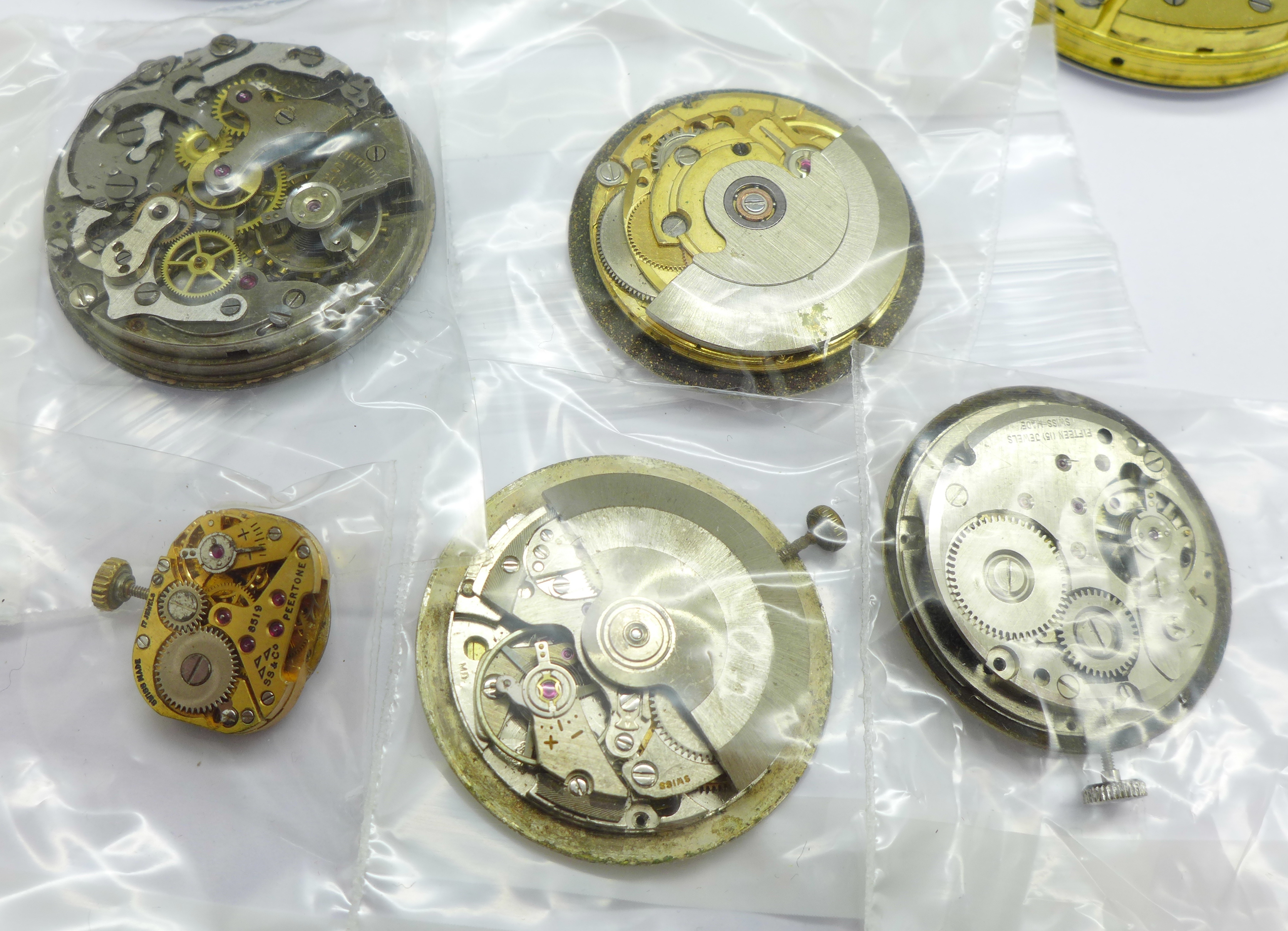 Eight pocket and wristwatch movements - Image 3 of 6
