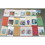 A collection of Observer's Books and Collins Nutshell books, including Postage Stamps, Glass,