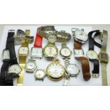 Wristwatches, a Smiths pocket watch and an Ilona stopwatch