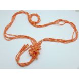 A coral necklace