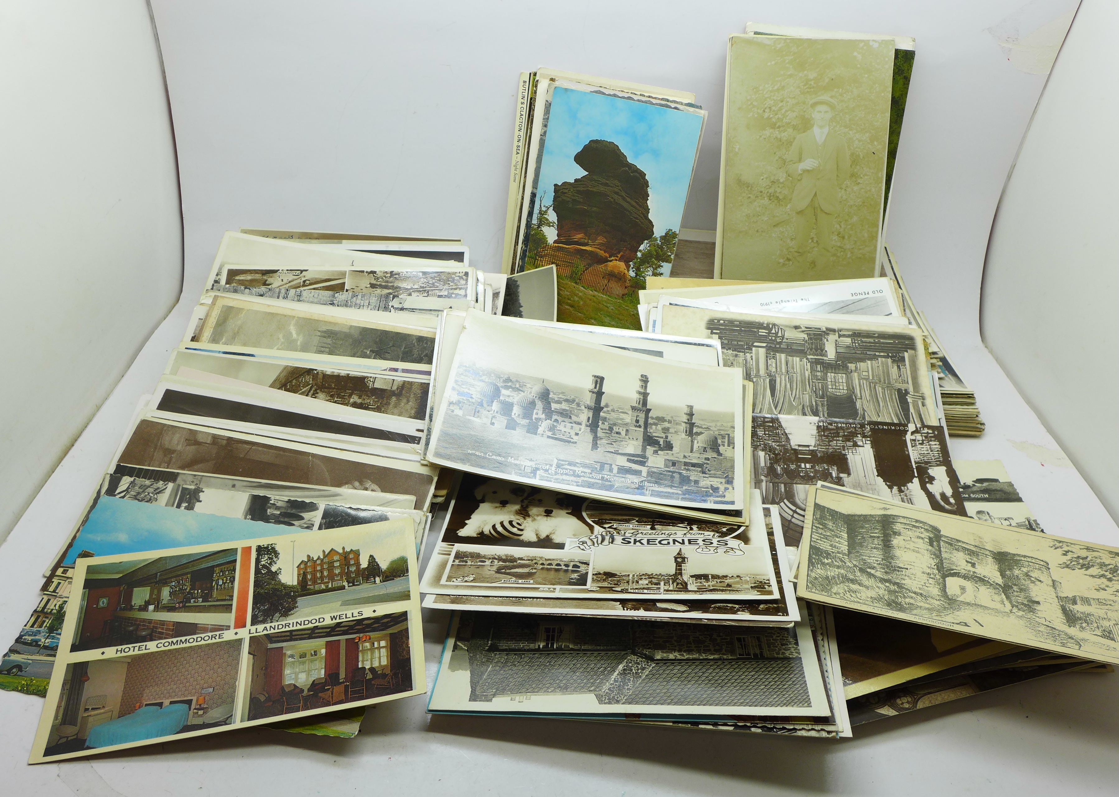 Approximately 350 Edwardian and later postcards