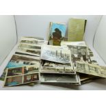 Approximately 350 Edwardian and later postcards