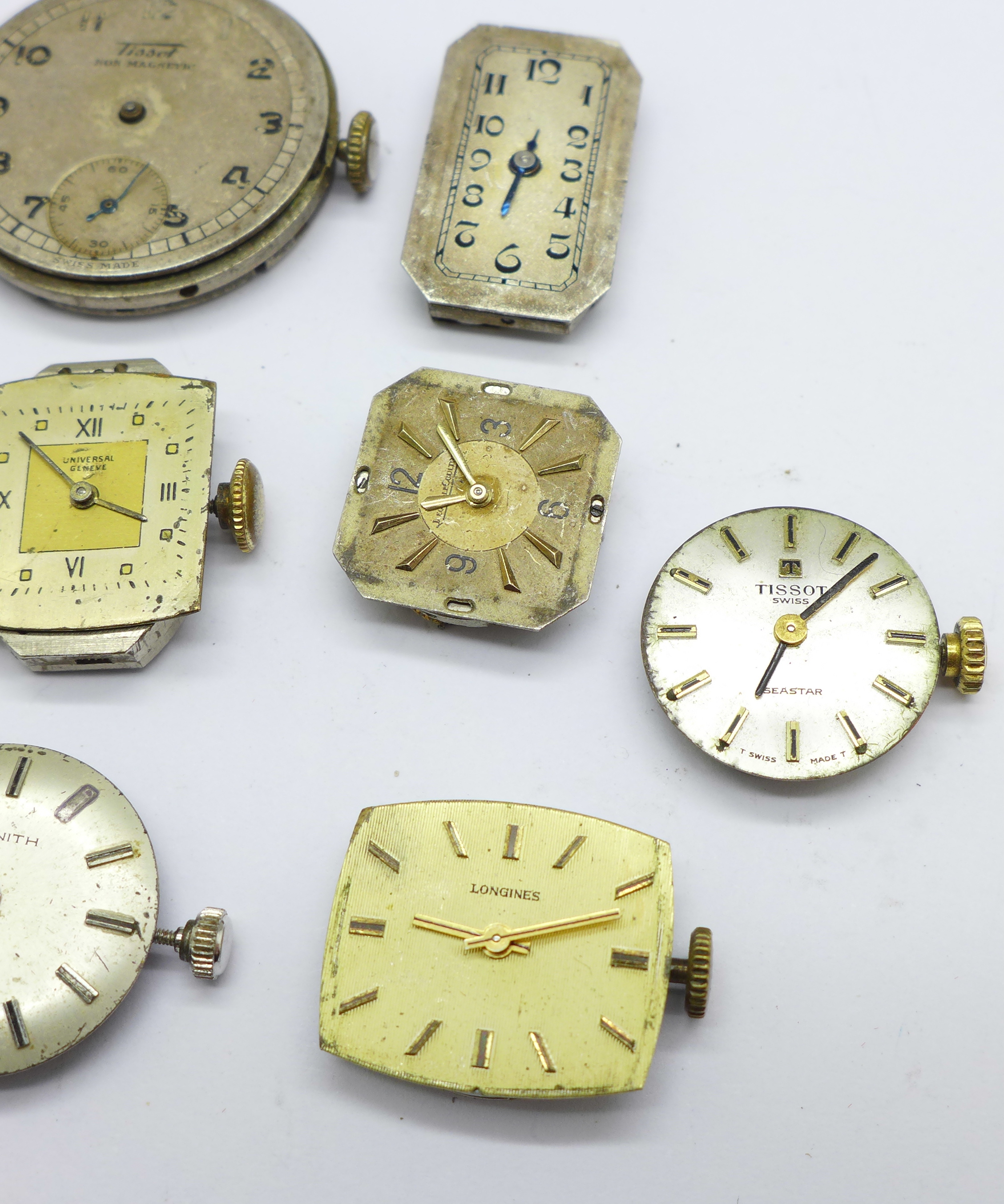 Lady's and gentleman's wristwatch movements including Omega, Universal, Jaeger-LeCoultre, Longines - Image 4 of 8